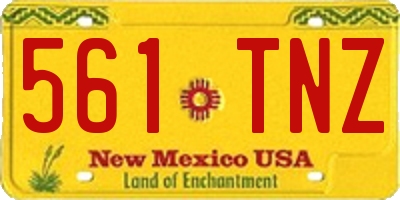 NM license plate 561TNZ