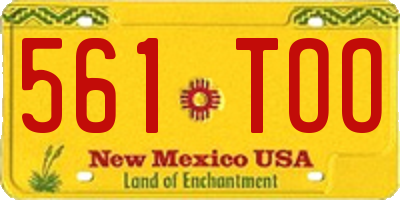 NM license plate 561TOO