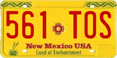 NM license plate 561TOS