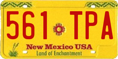 NM license plate 561TPA