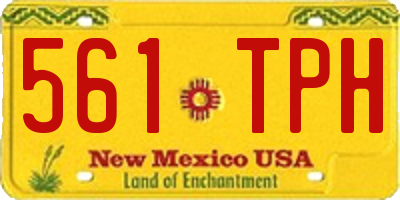 NM license plate 561TPH