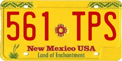 NM license plate 561TPS