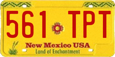 NM license plate 561TPT