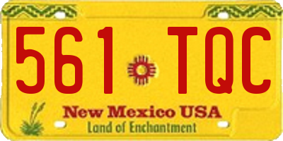 NM license plate 561TQC