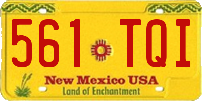 NM license plate 561TQI