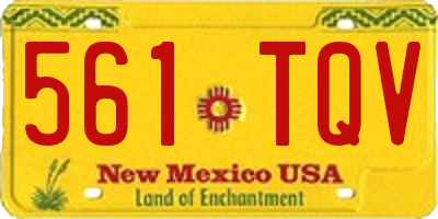NM license plate 561TQV