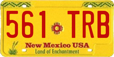 NM license plate 561TRB