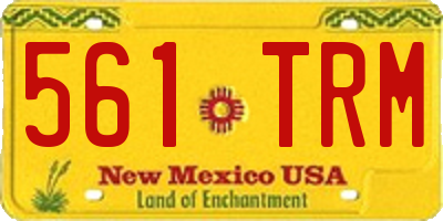 NM license plate 561TRM