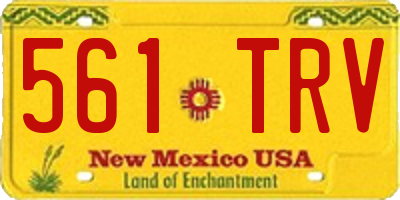 NM license plate 561TRV
