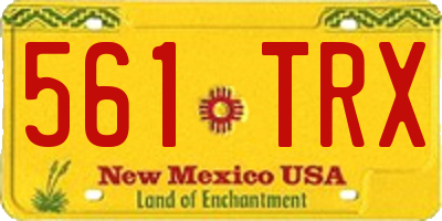 NM license plate 561TRX