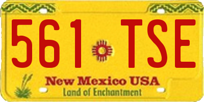 NM license plate 561TSE