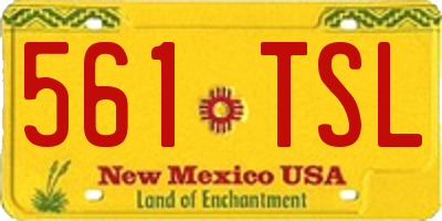 NM license plate 561TSL