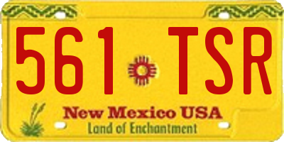 NM license plate 561TSR