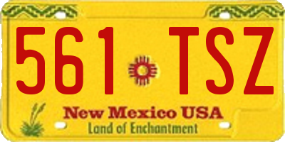 NM license plate 561TSZ