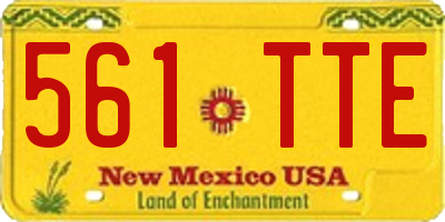NM license plate 561TTE
