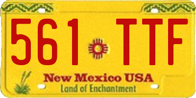 NM license plate 561TTF