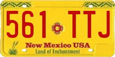 NM license plate 561TTJ