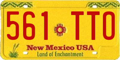 NM license plate 561TTO