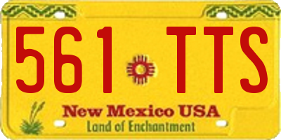 NM license plate 561TTS