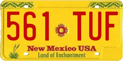 NM license plate 561TUF