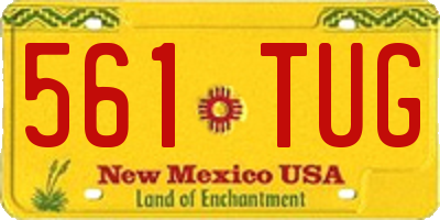 NM license plate 561TUG