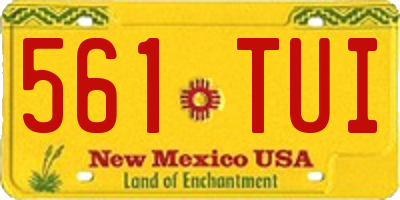 NM license plate 561TUI