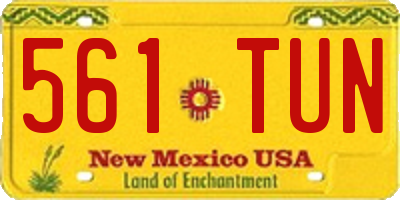 NM license plate 561TUN