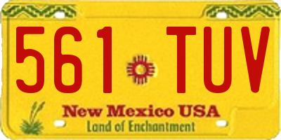 NM license plate 561TUV