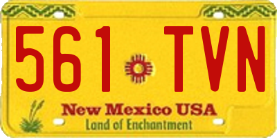 NM license plate 561TVN