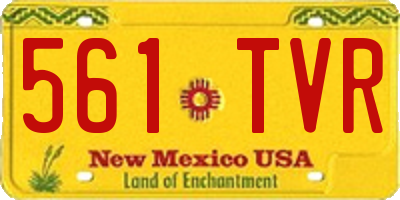 NM license plate 561TVR