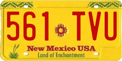 NM license plate 561TVU