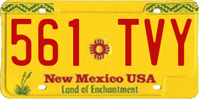 NM license plate 561TVY