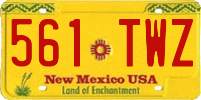 NM license plate 561TWZ