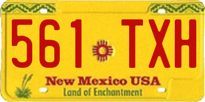 NM license plate 561TXH