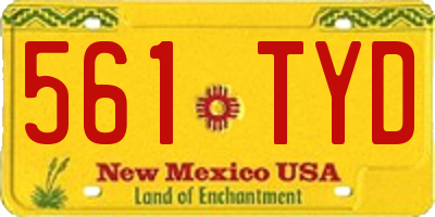 NM license plate 561TYD