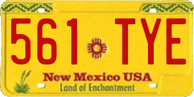 NM license plate 561TYE
