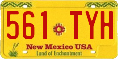 NM license plate 561TYH
