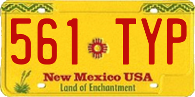 NM license plate 561TYP