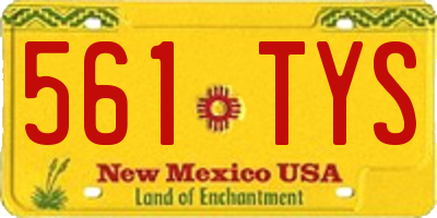 NM license plate 561TYS