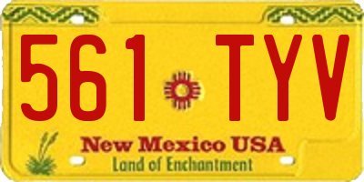 NM license plate 561TYV