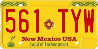 NM license plate 561TYW