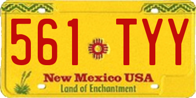 NM license plate 561TYY