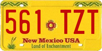 NM license plate 561TZT