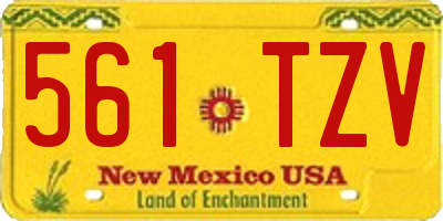 NM license plate 561TZV