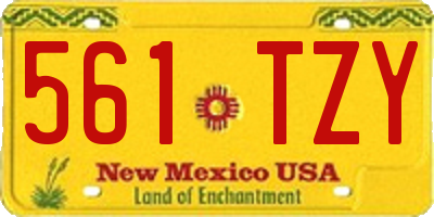 NM license plate 561TZY