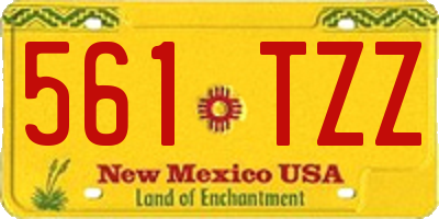 NM license plate 561TZZ