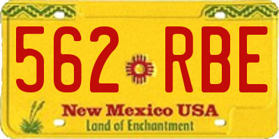 NM license plate 562RBE