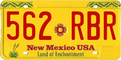 NM license plate 562RBR