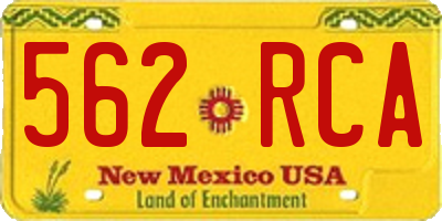 NM license plate 562RCA