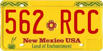 NM license plate 562RCC